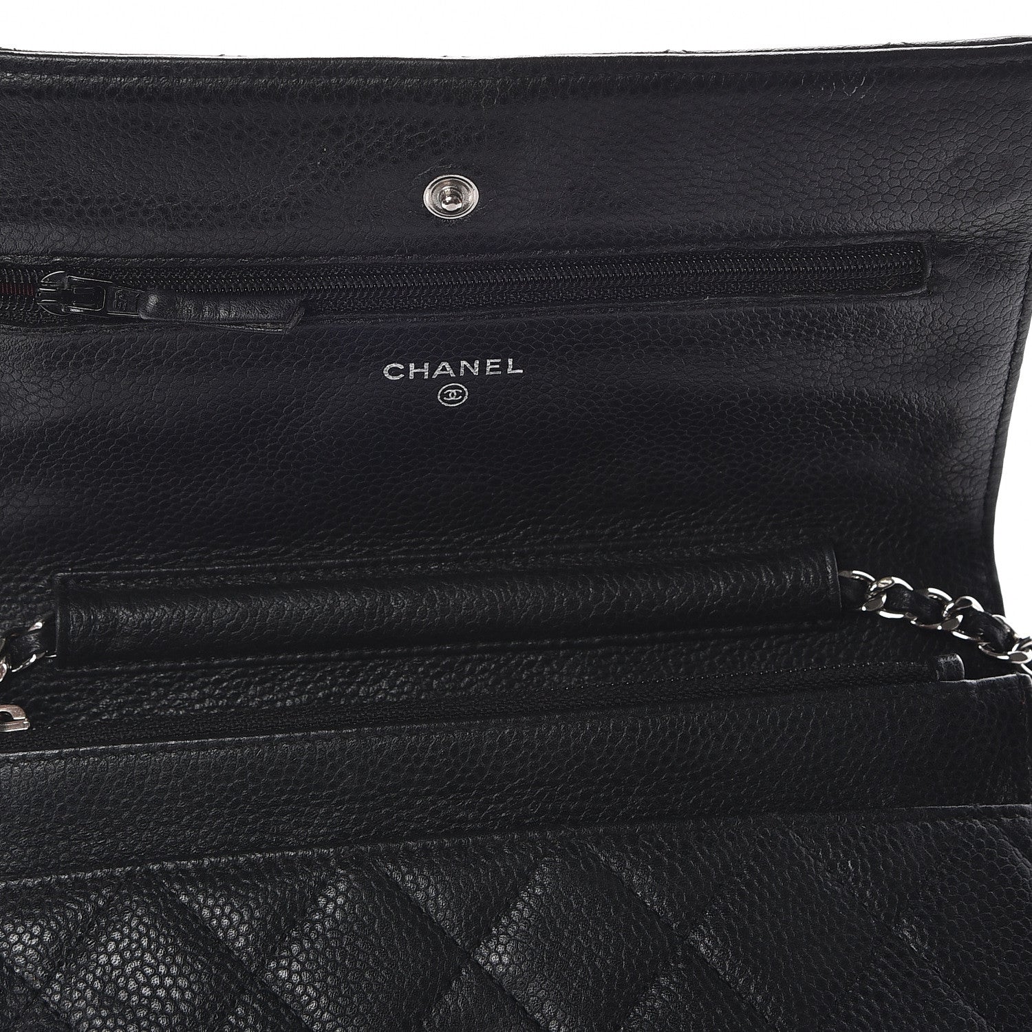 Chanel Caviar Quilted Wallet On Chain WOC Black 12 of 17
