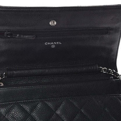 Chanel Caviar Quilted Wallet On Chain WOC Black 12 of 17