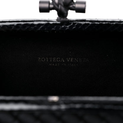 Bottega Veneta Satin Intreccio Impero Ayers Knot Clutch Black 6 of 8