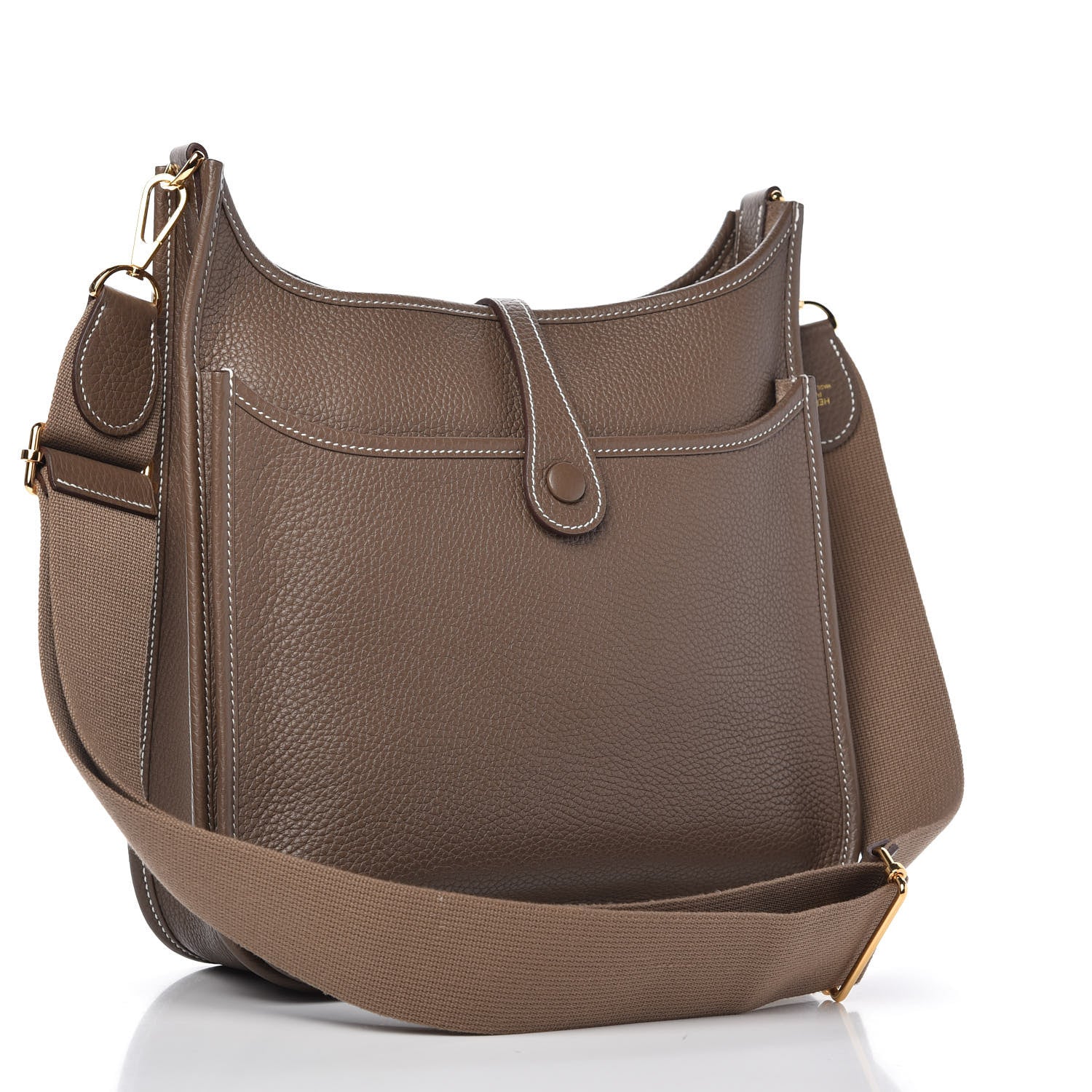 Hermes Taurillon Clemence Evelyne III PM Etoupe 3 of 11