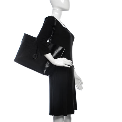 Saint Laurent Patent Calfskin Large Shopping Tote Black 2 of 12