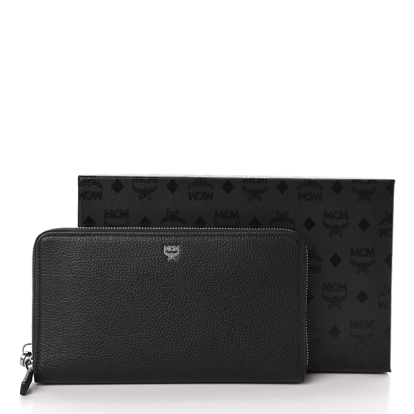 Calfskin Fontanellas Park Avenue Milla Zip Around Wallet Black