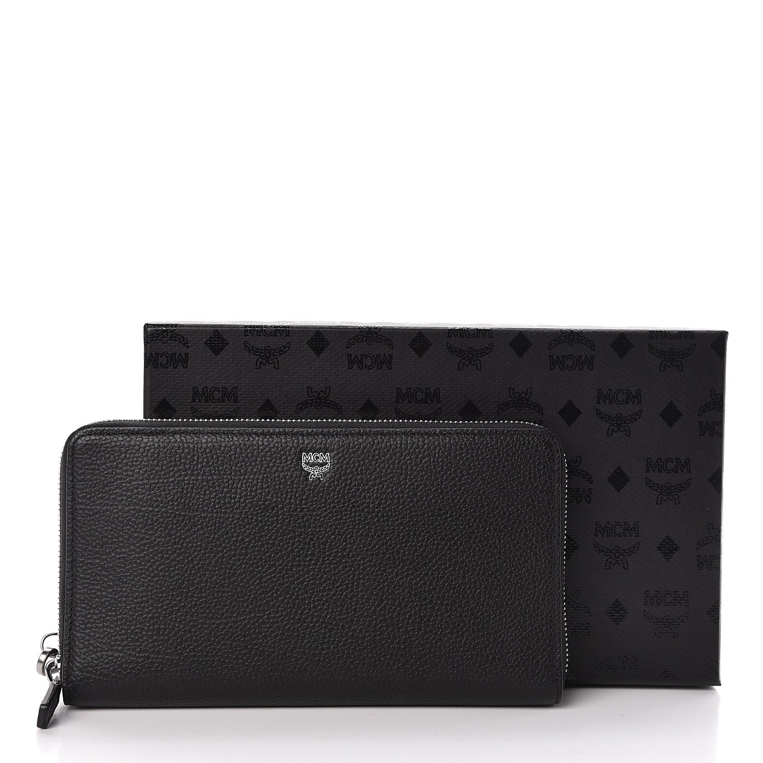 MCM Calfskin Fontanellas Park Avenue Milla Zip Around Wallet Black 8 of 8