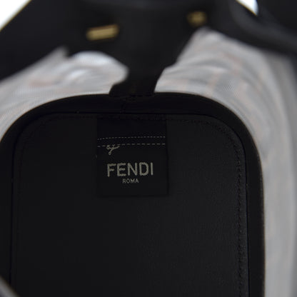Fendi Mesh Vitello Grace F is FF 1974 Mini Mon Tresor Bucket Bag Marrone Black Ebano 7 of 8