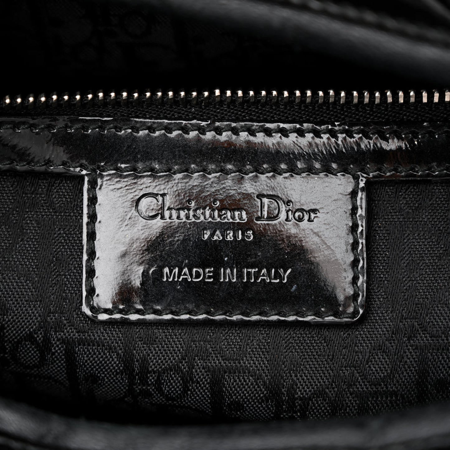 Patent Cannage Large Lady Dior Black