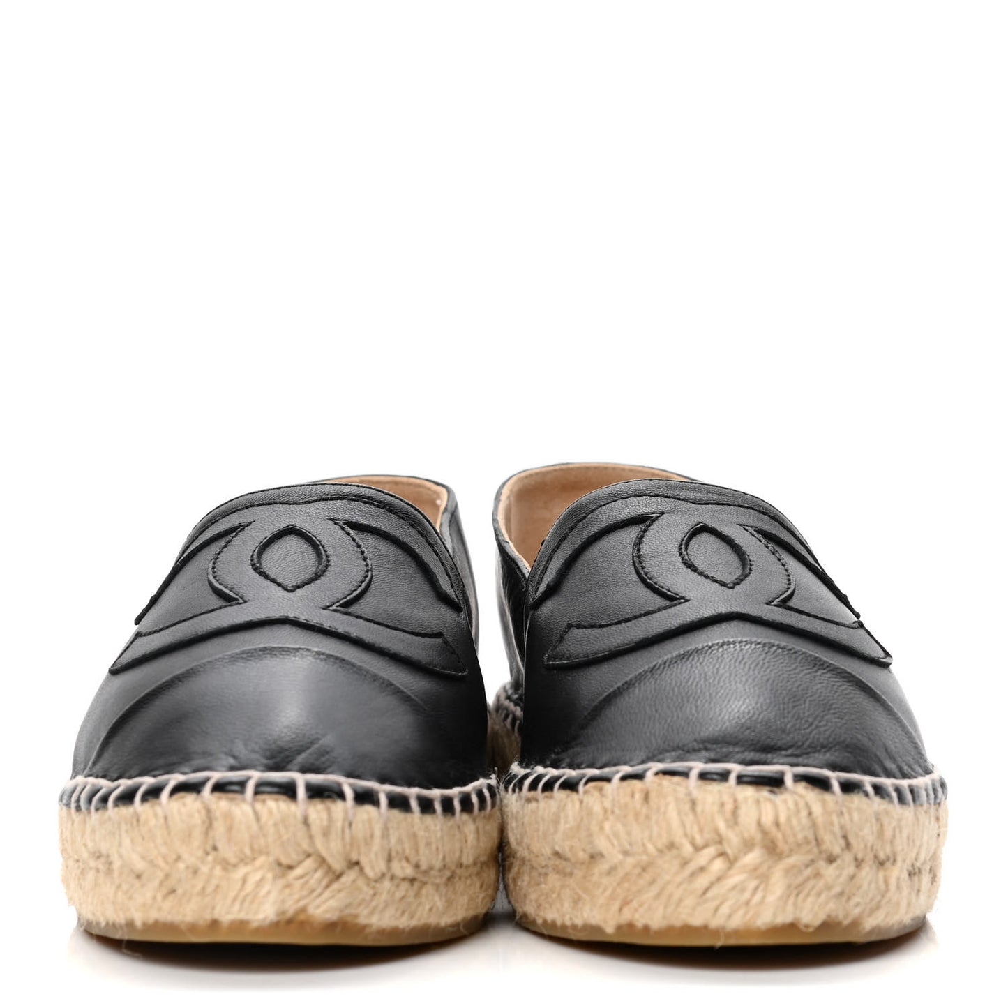 Lambskin CC Espadrilles 36 Black