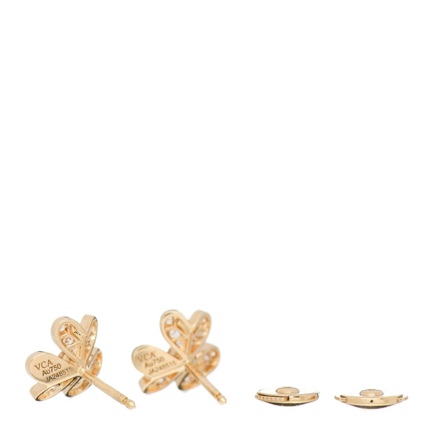 18K Yellow Gold Diamond Mini Frivole Pave Earrings
