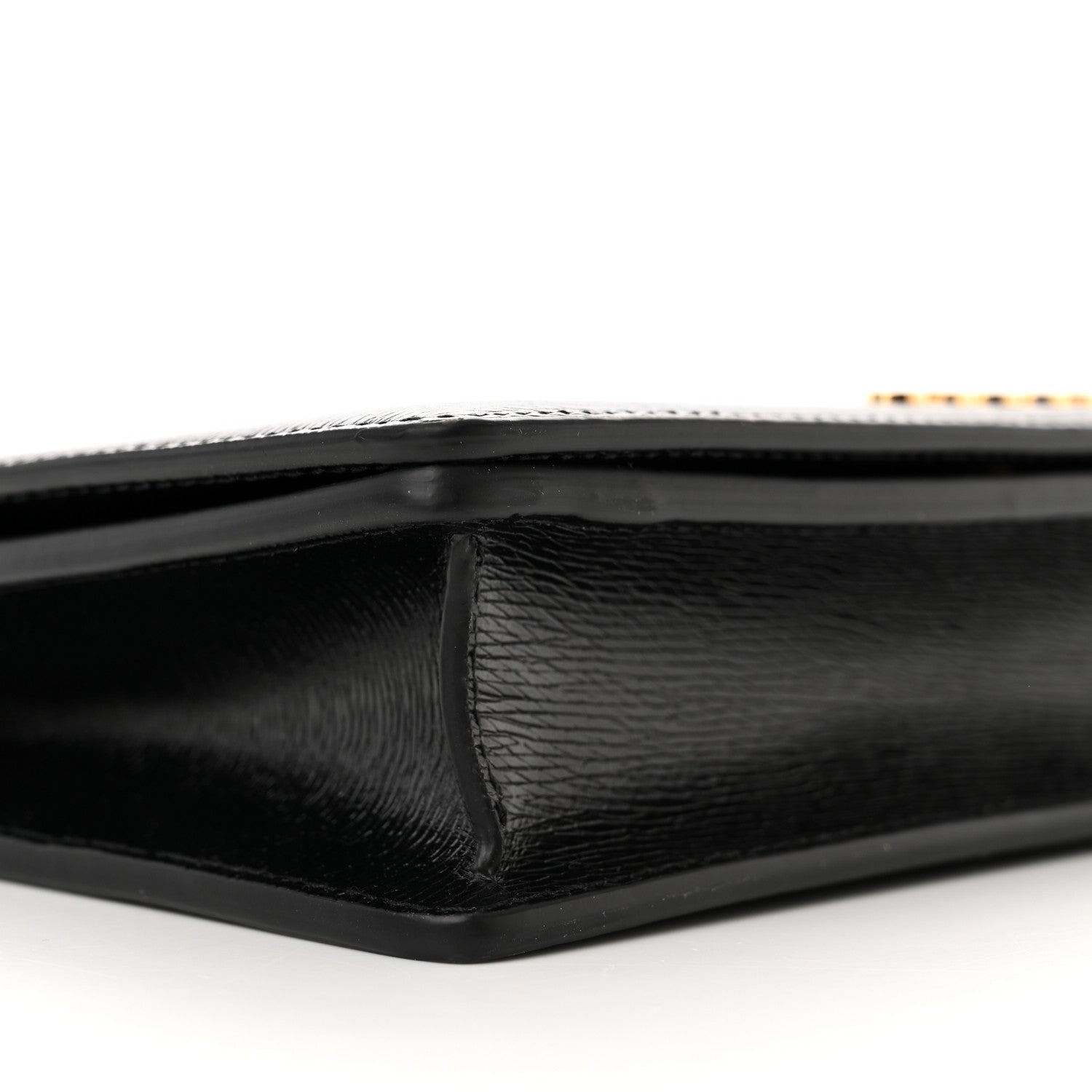 Gucci Calfskin Script Logo Wallet On Chain Black 8 of 10