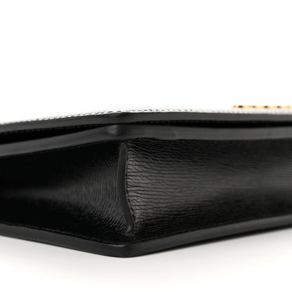Gucci Calfskin Script Logo Wallet On Chain Black 8 of 10