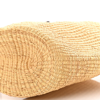 Loewe Raffia Calfskin Shell Basket Tote Natural Beige 10 of 10