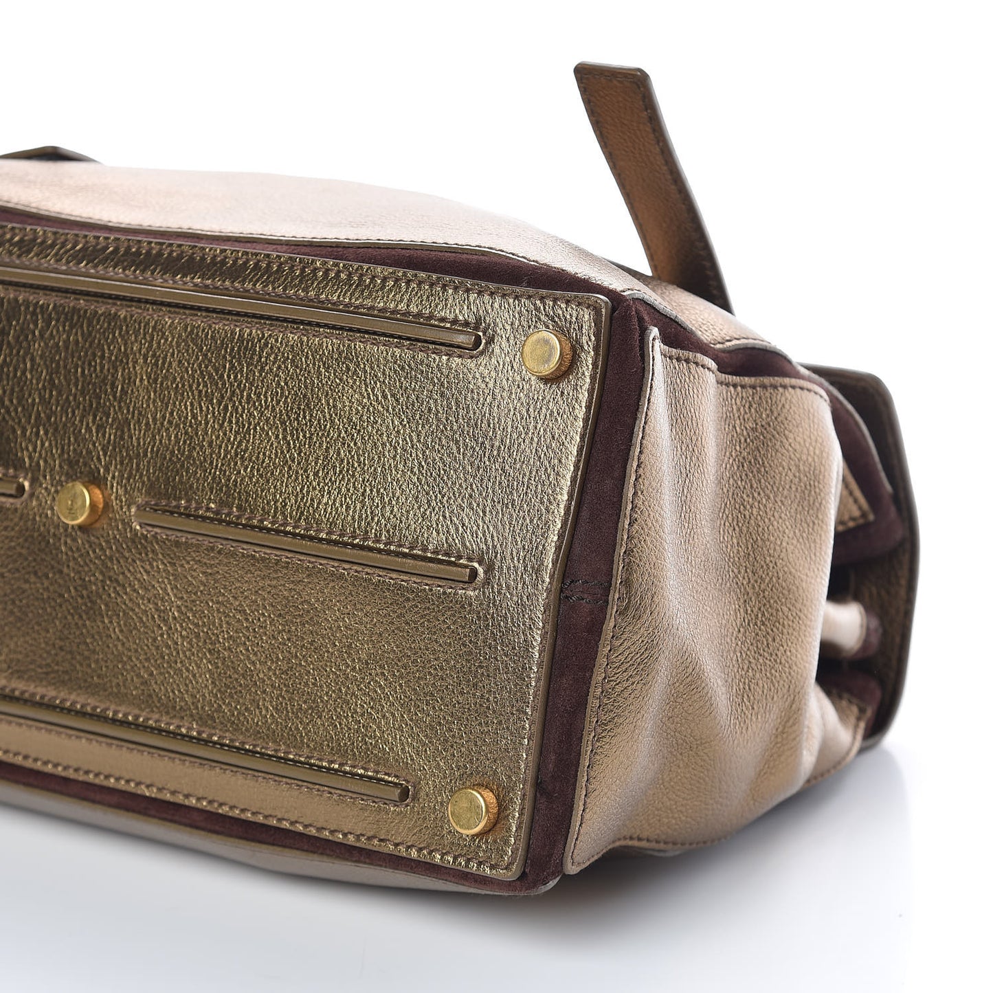 Calfskin Suede Medium Muse Two Bronze