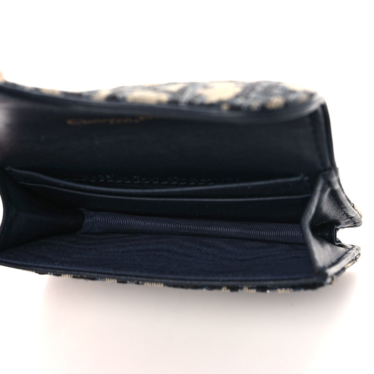 Oblique Saddle Card Holder Blue