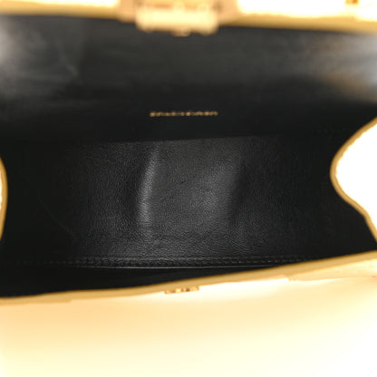 Balenciaga Metallic Calfskin Crocodile Embossed Hourglass Top Handle Bag XS Gold 5 of 10