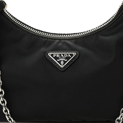 Prada Nylon Re-Edition 2005 Shoulder Bag Black 9 of 12