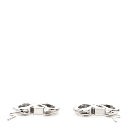 Louis Vuitton Palladium Small Louise Hoop Earrings Silver 3 of 5