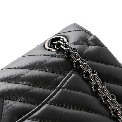 Chanel Aged Calfskin Chevron Quilted 2.55 Reissue Mini Flap So Black 11 of 12