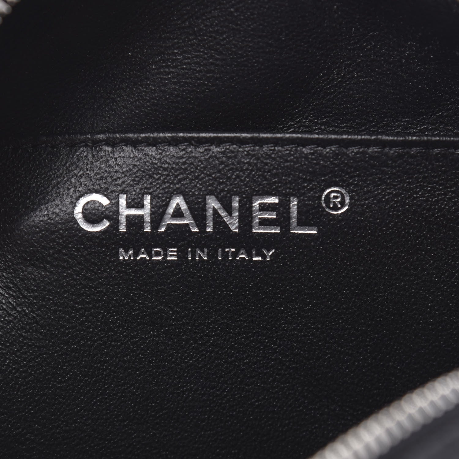 Chanel Caviar Chevron Quilted Camera Case Black 6 of 10