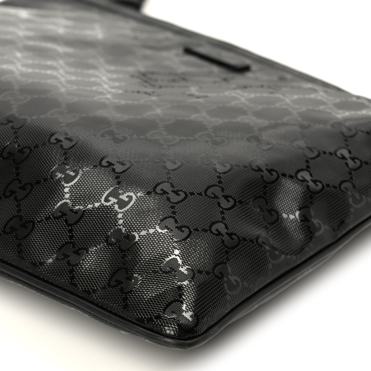 Imprime Monogram Medium Flat Messenger Bag Black