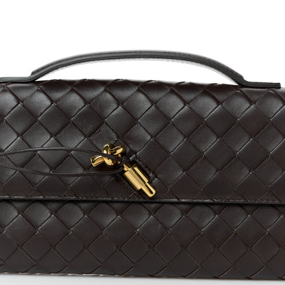 Bottega Veneta Nappa Intrecciato Long Andiamo Top Handle Clutch Fondant 8 of 8