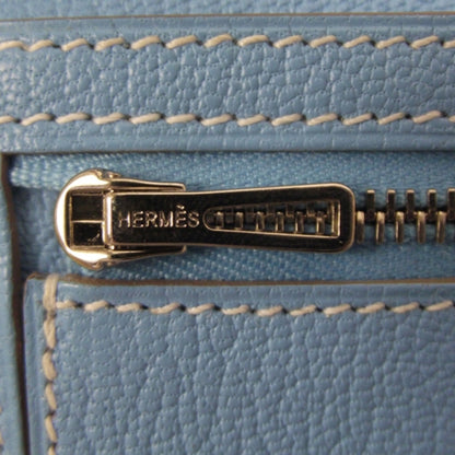 Hermes Chevre Bearn Wallet w Gusset Celeste 8 of 8