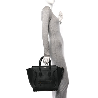 Celine Smooth Calfskin Mini Luggage Black 2 of 10