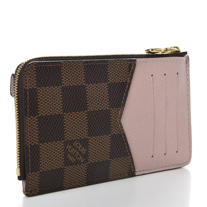 Louis Vuitton Damier Ebene Recto Verso Card Holder Rose Ballerine 4 of 7