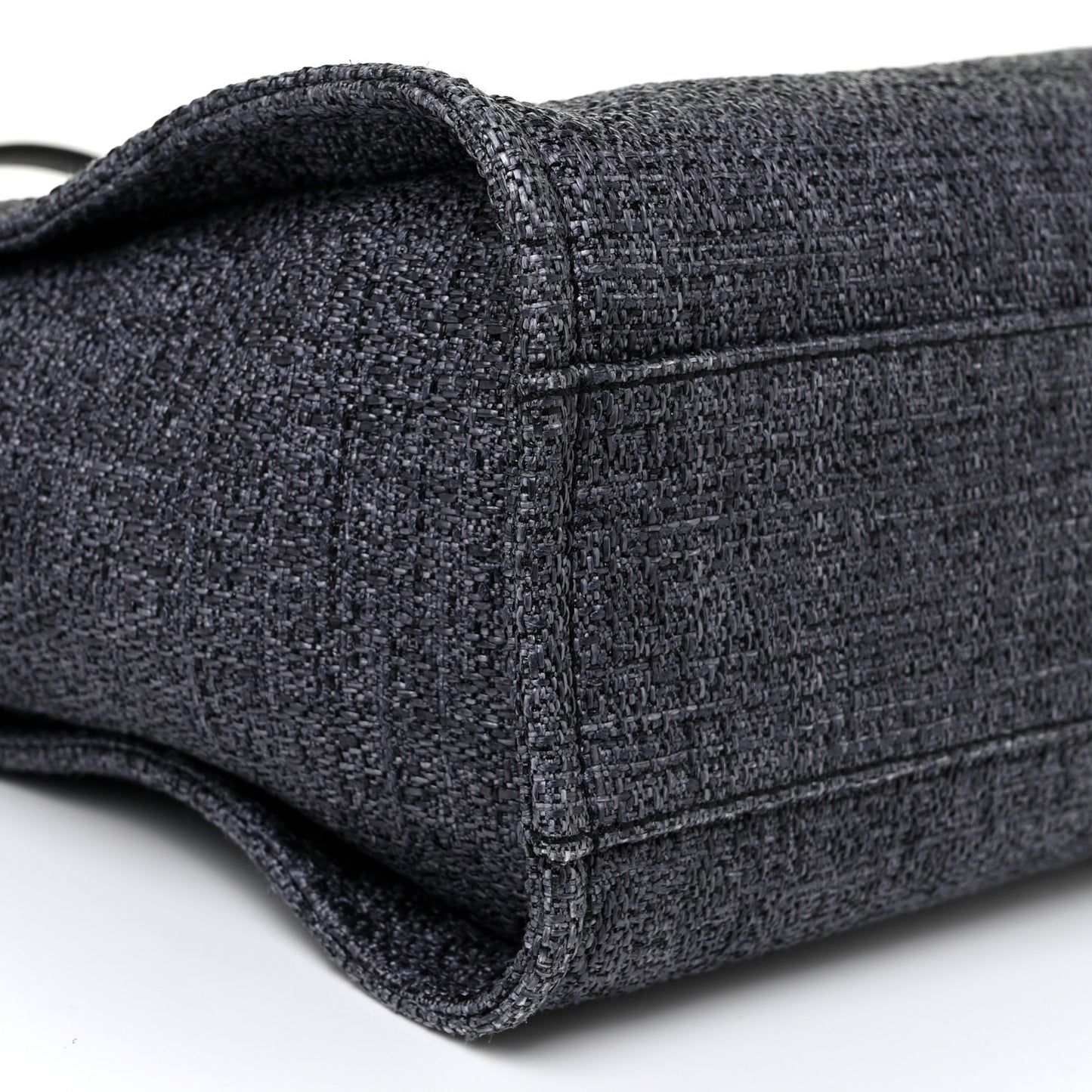 Lurex Boucle Small Deauville Tote Black