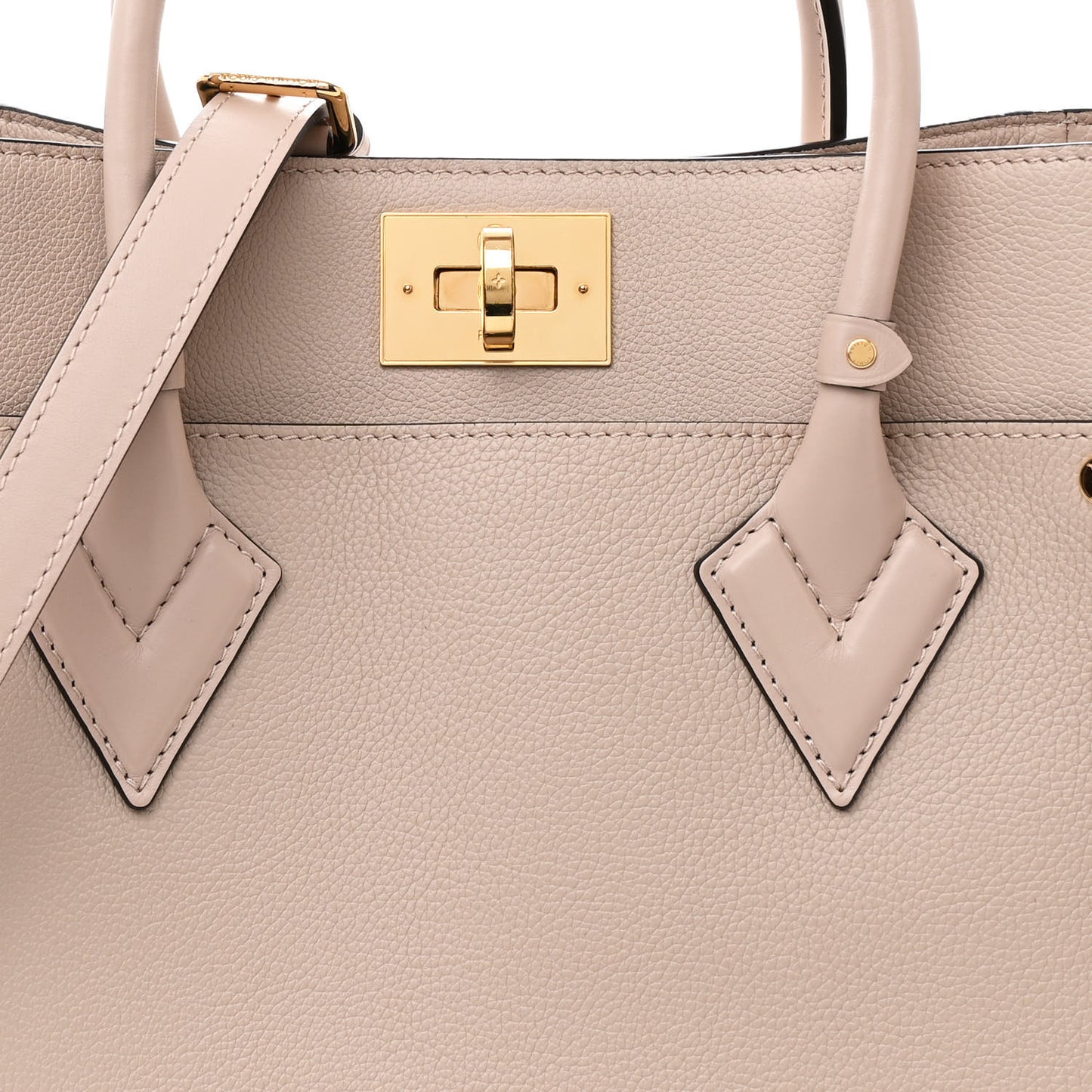 Calfskin Monogram On My Side MM Greige