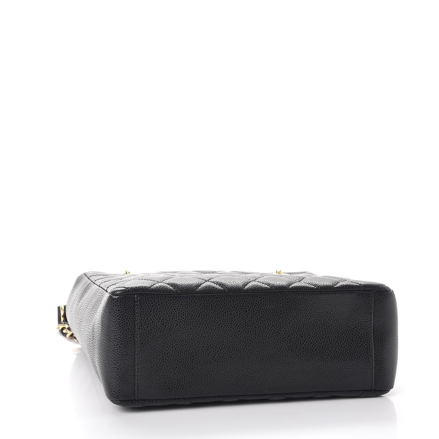 Caviar Quilted Petit Shopping Tote PST Black