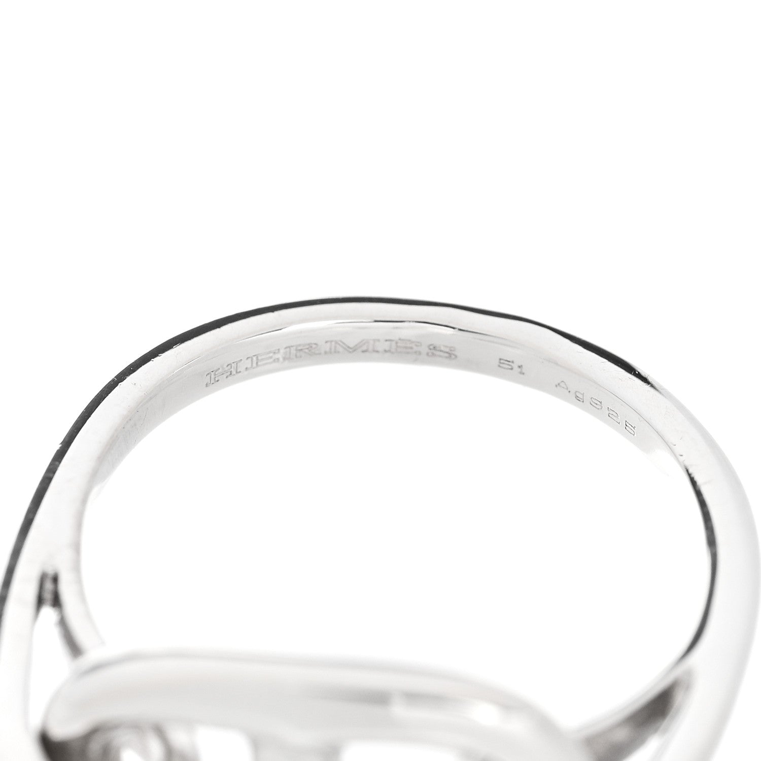 Hermes Sterling Silver Farandole Ring 51 5.75 4 of 5