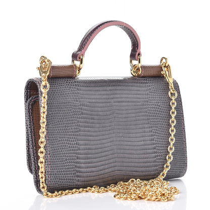 Dolce & Gabbana Textured Calfskin Mini Von Mix Bag Grey 4 of 8