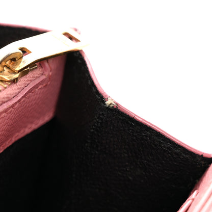 Saint Laurent Grain De Poudre Matelasse Chevron Monogram Chain Wallet Tender Pink 23 of 33