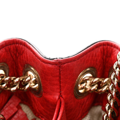 Gucci Pebbled Calfskin Small Soho Chain Shoulder Bag Tabasco Red 15 of 15