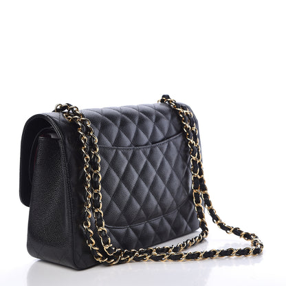 Chanel Caviar Quilted Jumbo Double Flap Black 4 of 12