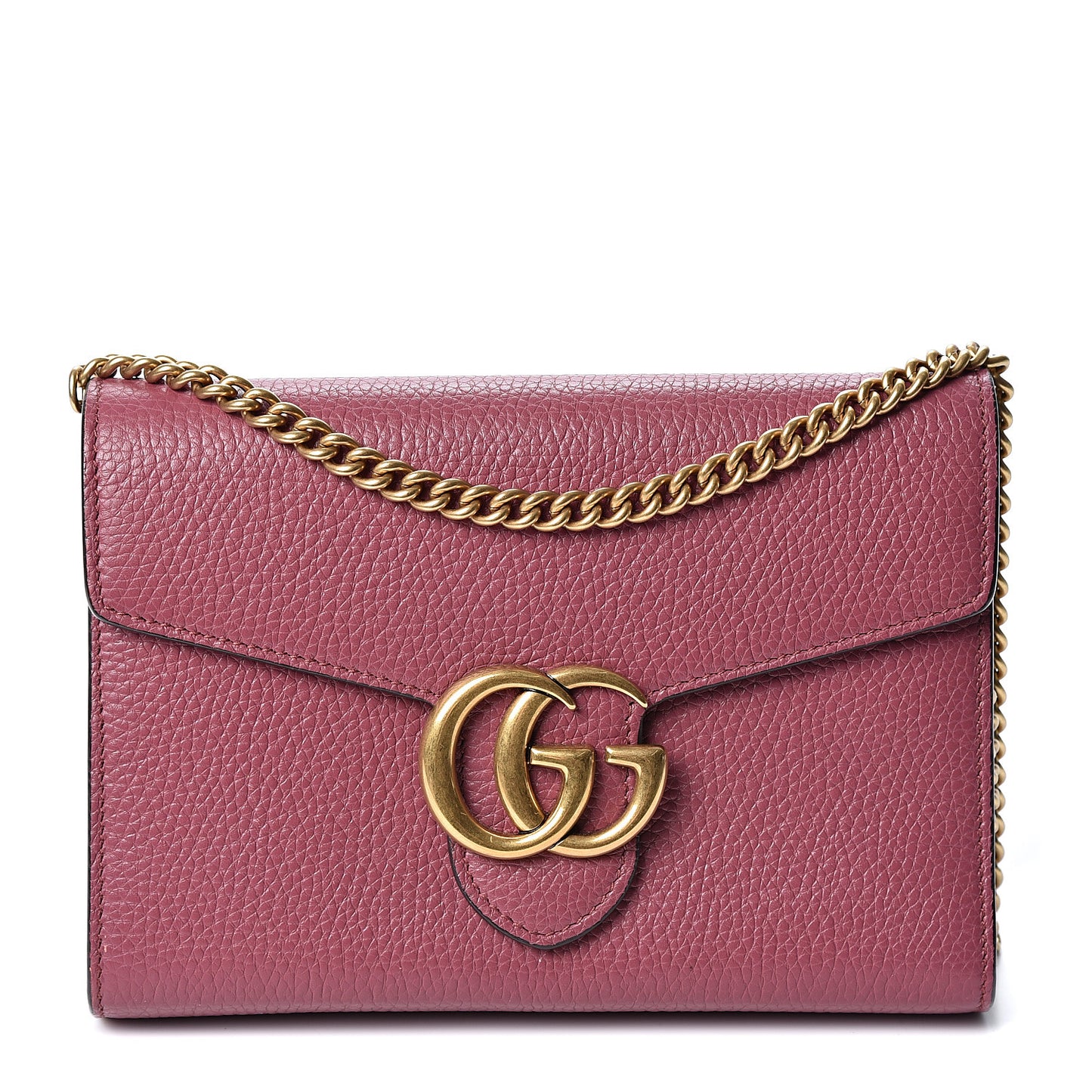 Cellarius Calfskin GG Marmont Chain Wallet Dry Rose