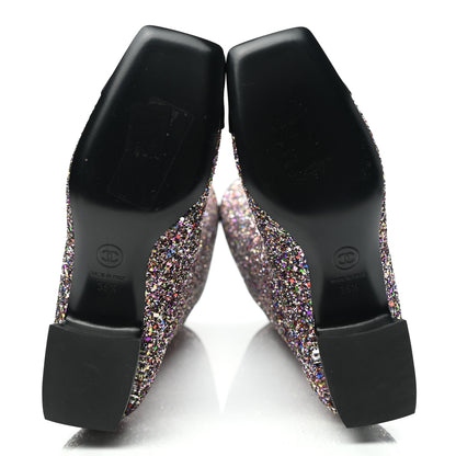 Chanel Glitter Patent Calfskin Cap Toe Fantasy High Boots 35.5 Multicolor Black 5 of 8