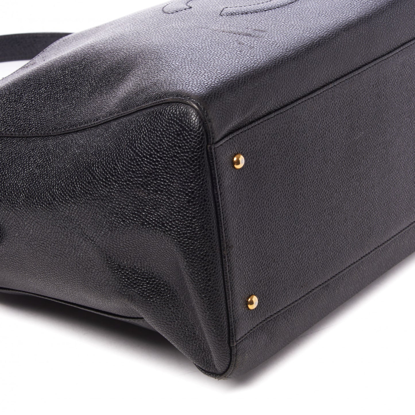 Caviar Large CC Shoulder Bag Black