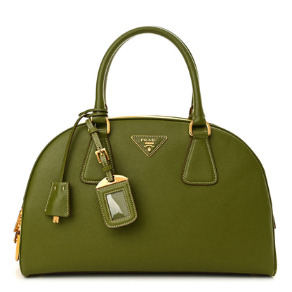 Prada Saffiano Lux Bowling Bag Edera Mimosa 1 of 12