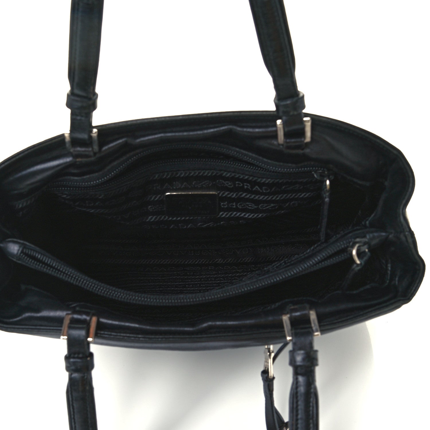Prada Vitello Daino Shopping Tote Black 4 of 9