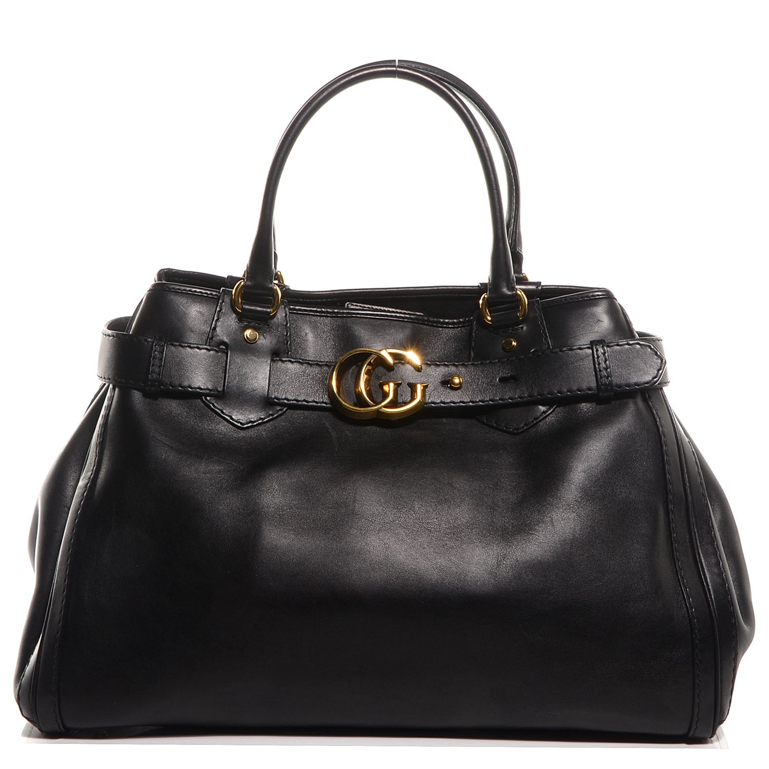 Gucci Leather Large GG Running Tote Black 1 of 7