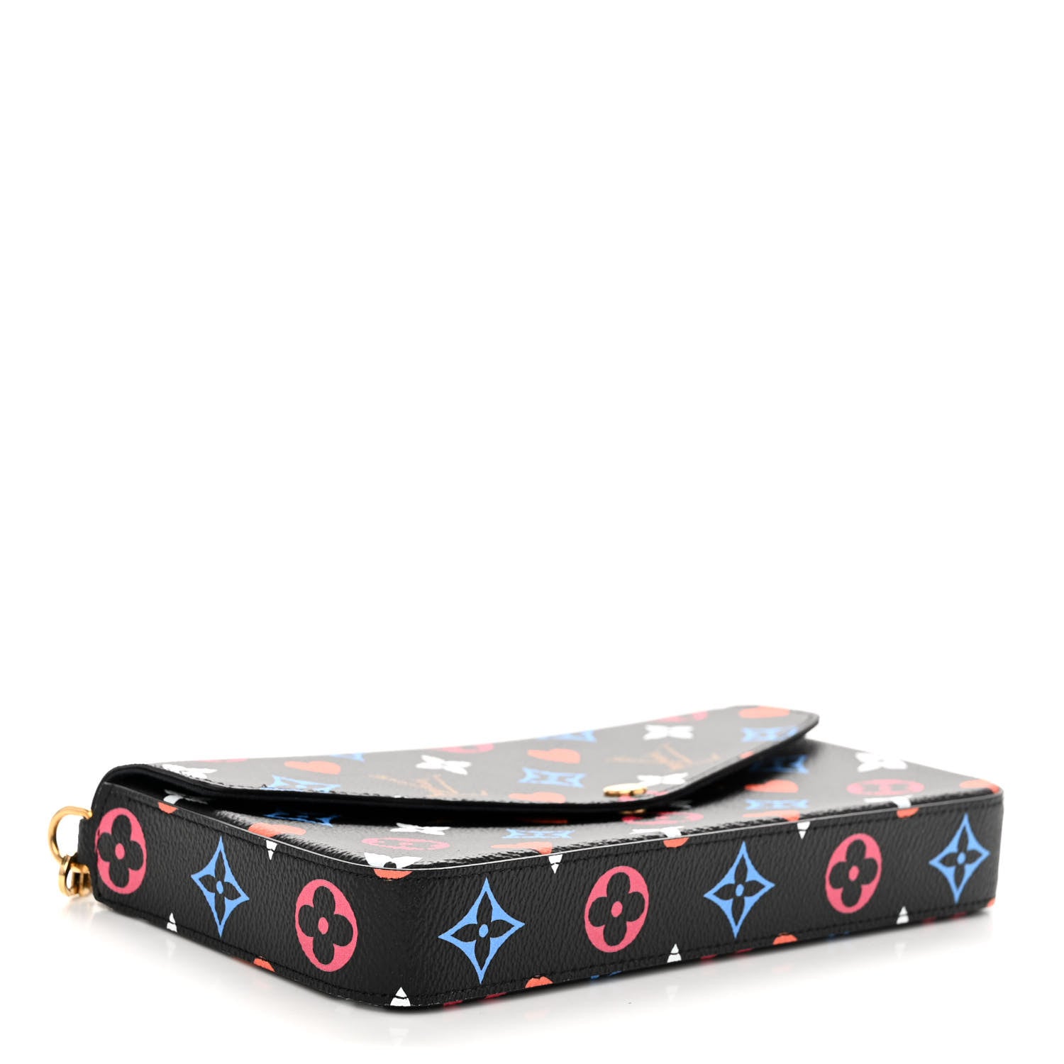 Louis Vuitton Game On Felicie Chain Wallet Black 5 of 10