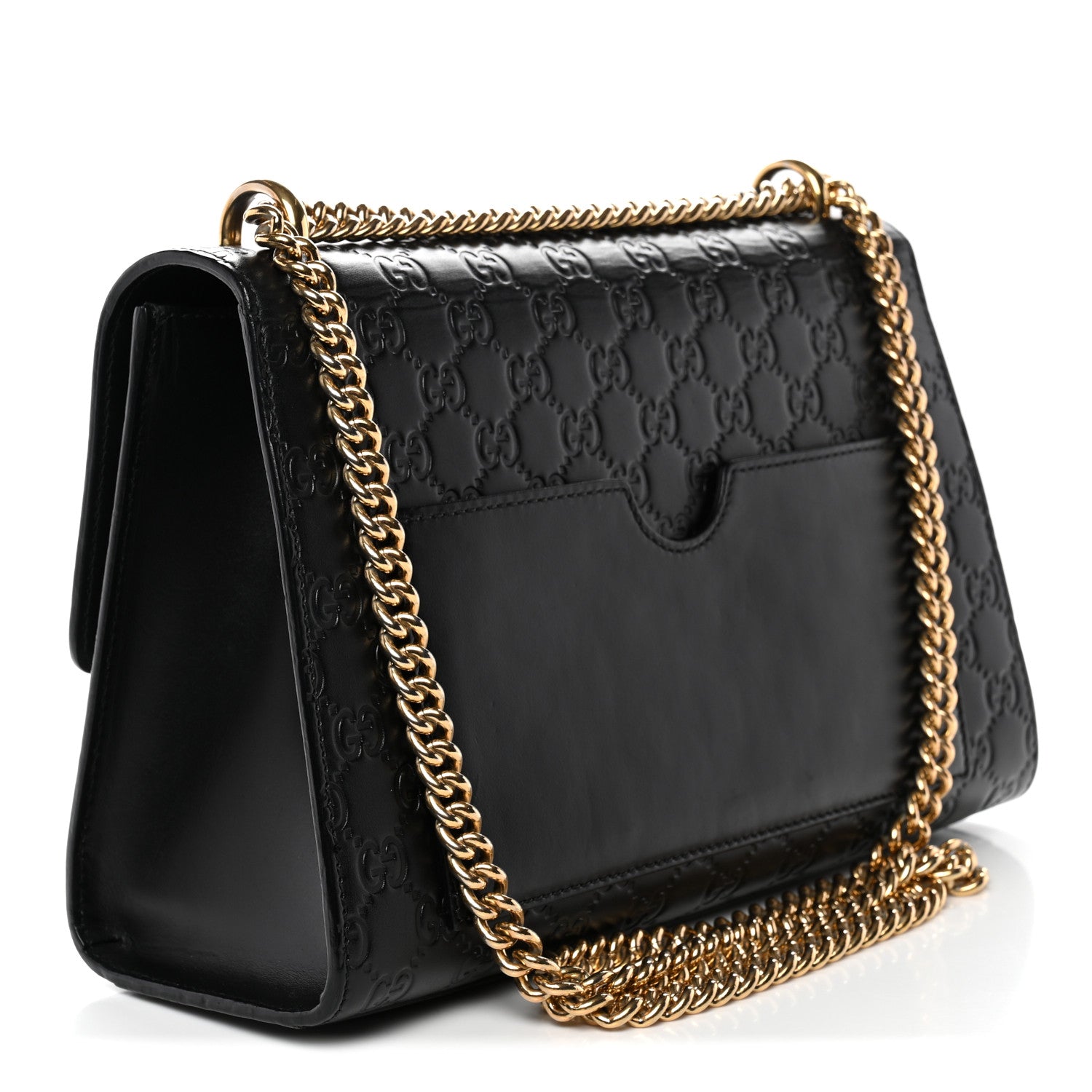 Gucci Guccissima Medium Padlock Shoulder Bag Black 3 of 14