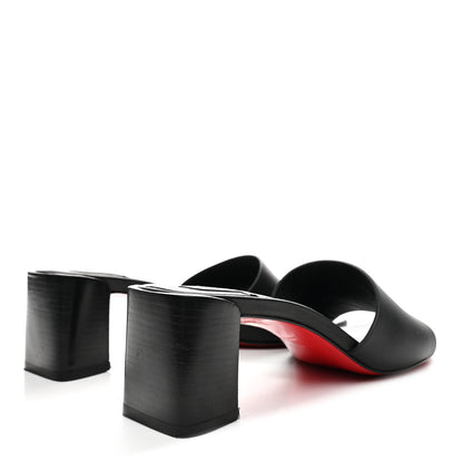Christian Louboutin Calfskin Logo Embossed So CL 55 Mule 37.5 Black 5 of 10