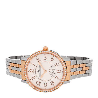 Jaeger-LeCoultre Stainless Steel 18K Rose Gold Alligator Diamond Bezel 34mm Rendez-Vous Quartz Watch 344.D.68 2 of 4