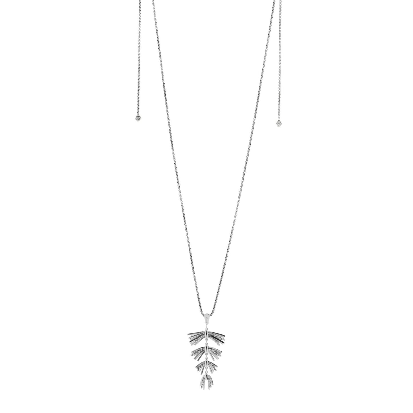 Sterling Silver Diamond Angelika Fringe Pendant Necklace