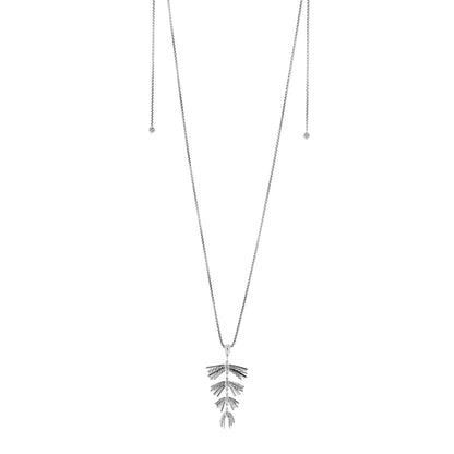 David Yurman Sterling Silver Diamond Angelika Fringe Pendant Necklace 1 of 4