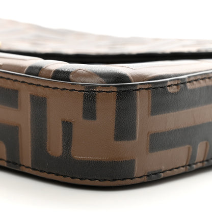 Fendi Vitello Soft F is Fendi Bi-Color FF 1974 Embossed Envelope Wallet On Chain with Pouches Maya Black 10 of 12