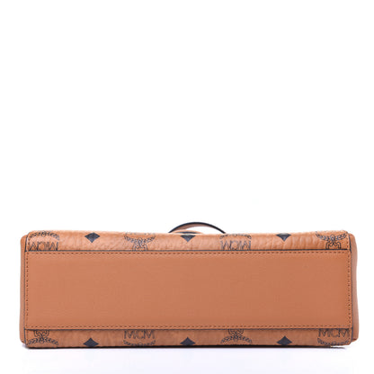 MCM Visetos Small Essential Crossbody Bag Cognac 10 of 11
