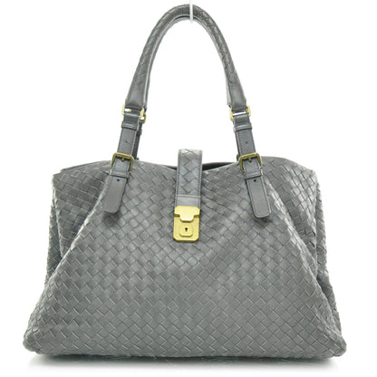 Bottega Veneta Leather Intrecciato Medium Roma Tote Ferro Gray 1 of 9