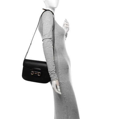 Gucci Azalea Calfskin Horsebit 1955 Shoulder Bag Black 2 of 10